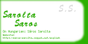 sarolta saros business card